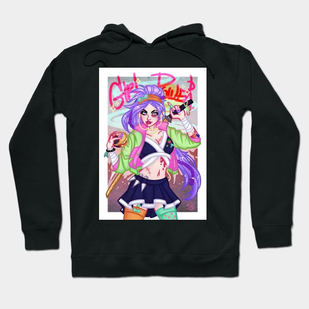 Samurai girl power Hoodie by LinDemonic